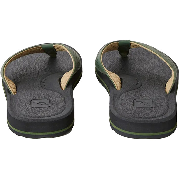 2024 Rip Curl Mens Chiba Open Toe Flip Flops TCTG47 - Forest Green